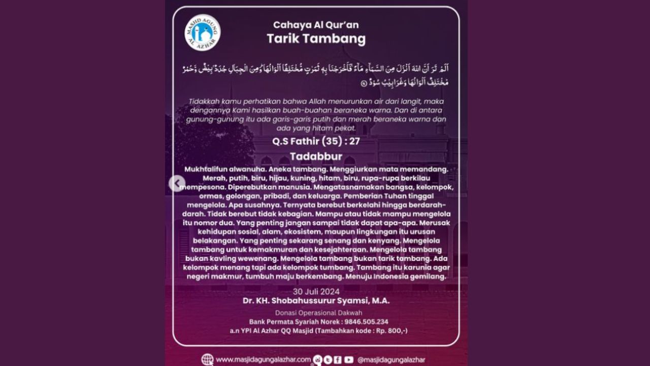 Tarik Tambang (Q.S Fathir (35): 27)