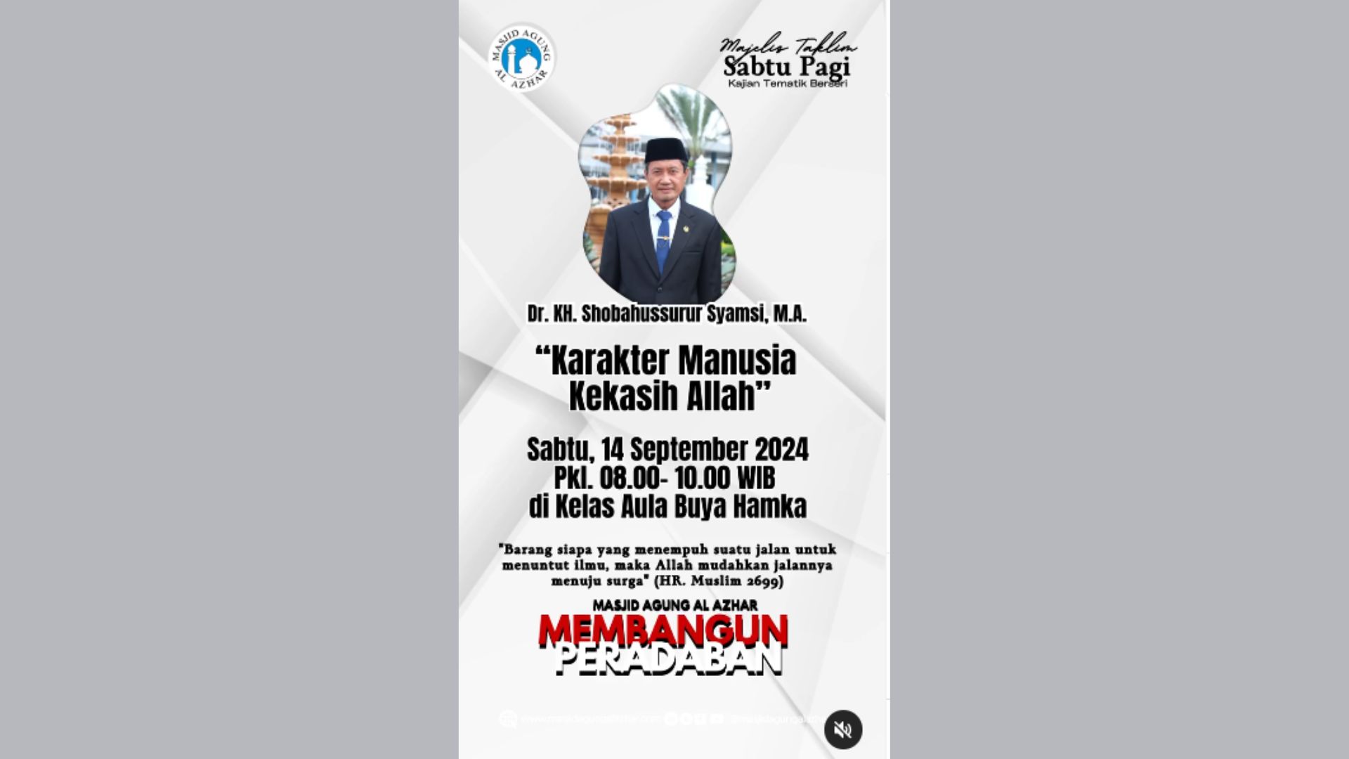 Majelis Taklim Tafsir Sabtu Pagi, 14 September 2024 Pkl. 08.00-10.00 WIB